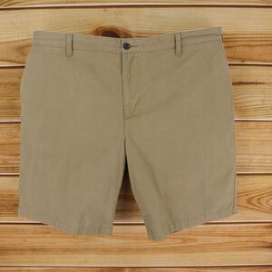 DOCKERS Shorts‎ Flat Front Mens Size 42 Brown 100% Cotton Pockets Belt Loops